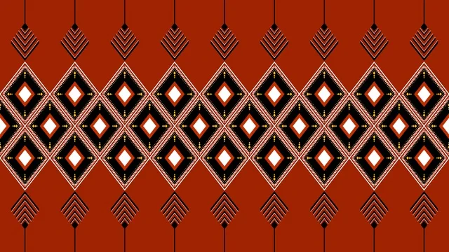 نمط السدو السعودي التقليدي بالنقوش الهندسية التراثية