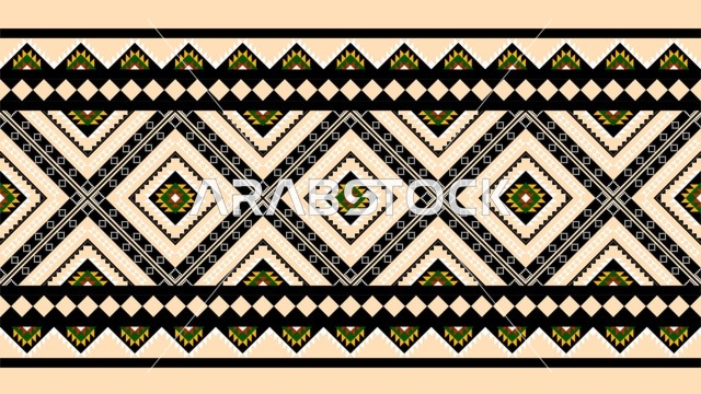 نقوش السدو السعودي التقليدية والأنماط الهندسية التراثية