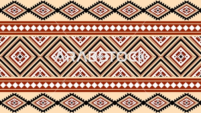 نمط السدو السعودي التقليدي والزخارف البدوية الهندسية