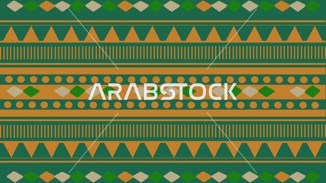 خلفية نقش السدو السعودي التقليدي بأشكال هندسية