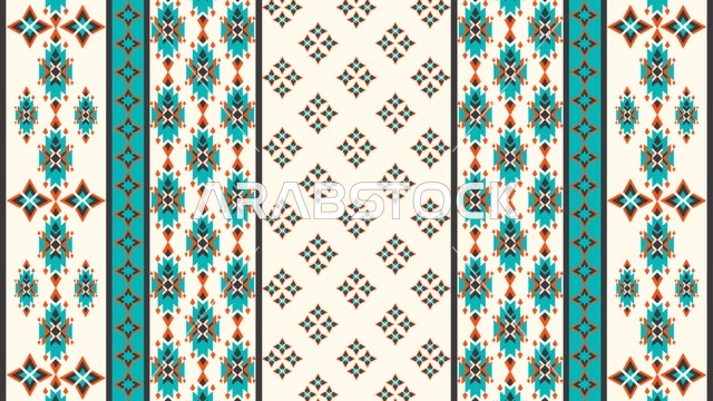 نمط السدو السعودي التقليدي والخلفية الهندسية