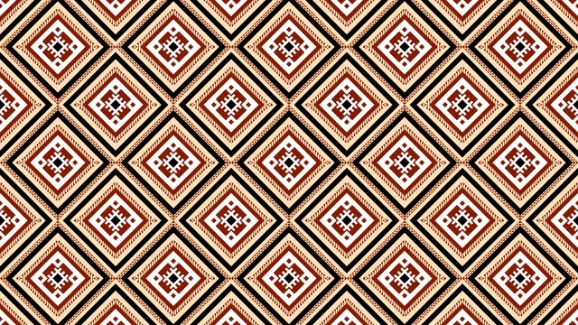 نقش السدو السعودي التقليدي بنمط هندسي تراثي