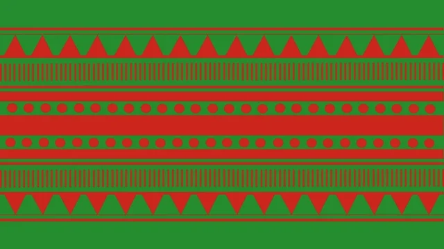 نمط السدو السعودي التقليدي باللونين الأخضر والأحمر