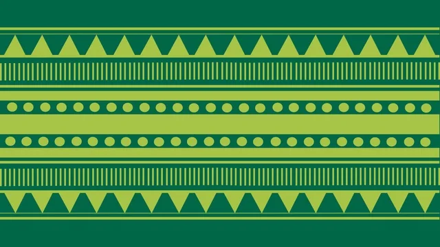 نقش السدو السعودي التقليدي الأخضر بزخارف هندسية تراثية