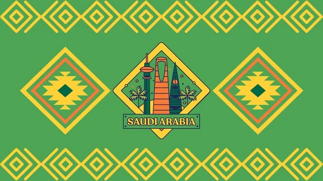معالم مدينة الرياض مع نقوش السدو السعودية