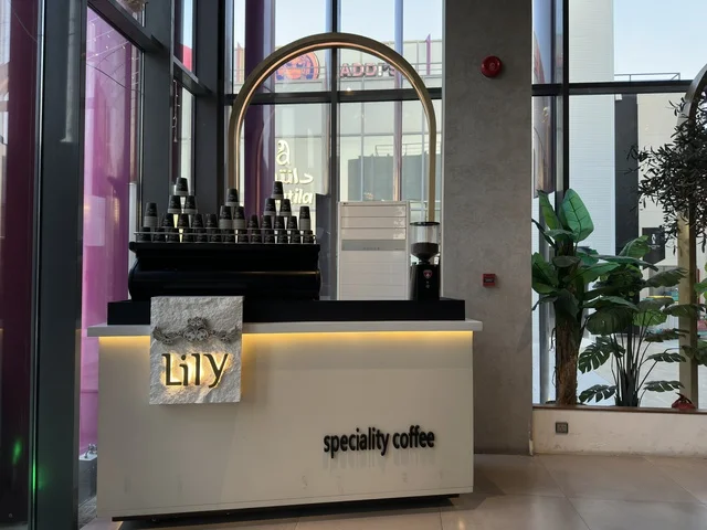 Modern Specialty Coffee Stand in Minimalist Interior