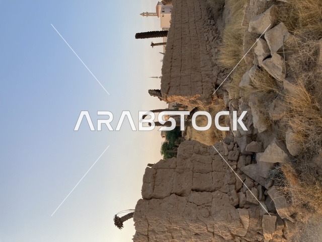 Abandoned Mudbrick Village Ruins at Dawn