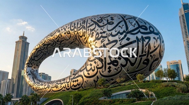 متحف المستقبل دبي بتصميمه المعماري الحديث والخط العربي
