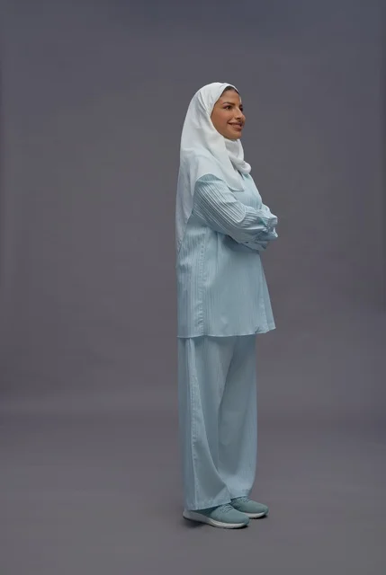 Saudi Woman in Modest Casual Wear Studio Profile