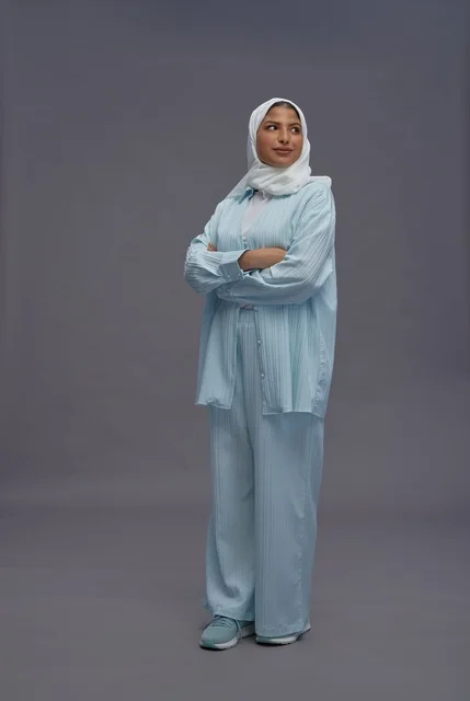 Confident Saudi Woman in Modest Casual Wear Hijab Confident Saudi Woman in Modest Casual Wear Hijab