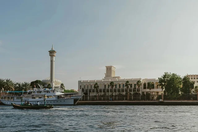 Dubai Creek Al Fahidi Traditional Architecture and Boats