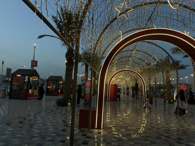 Illuminated Winter Arches at Westfield Mall Dammam