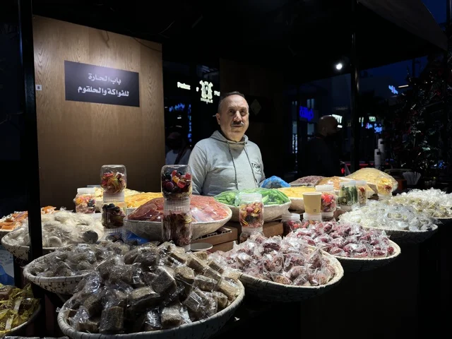 Arabic Sweets Stall at Villaggio Wahaj Exhibition Arabic Sweets Stall at Villaggio Wahaj Exhibition
