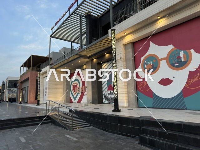 شرفات بارك الخبر واجهات تجارية برسومات جدارية