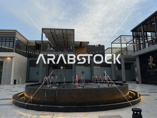 شرفات بارك الخبر نافورة المياه في الميدان التجاري