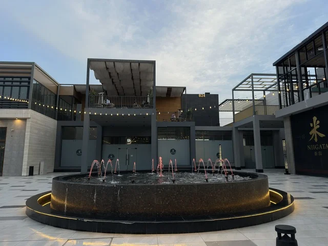 Shurafat Park Al Khobar Modern Fountain at Night