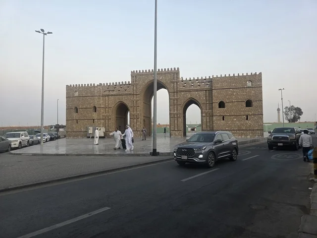 Traditional Stone Gate Landmark Saudi Arabia Daylight Traditional Stone Gate Landmark Saudi Arabia Daylight