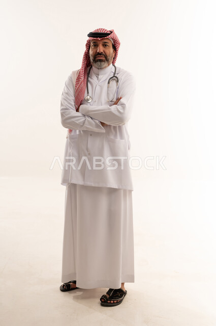 Professional Saudi Doctor Standing in Studio
