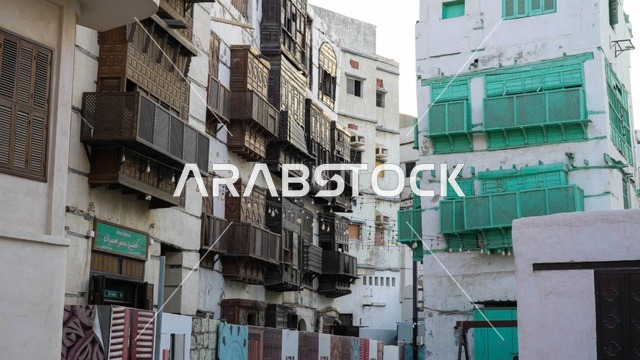 المباني الحجازية التقليدية في حي البلد التاريخي بجدة