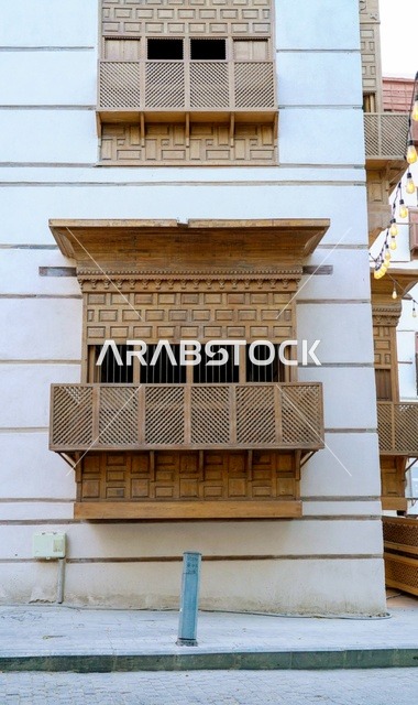 نوافذ الرواشين التقليدية في منطقة البلد بجدة