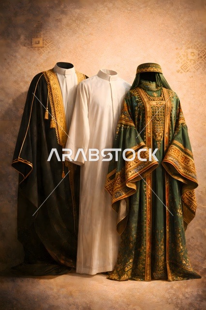 البشت والثوب والملابس العربية التقليدية المطرزة