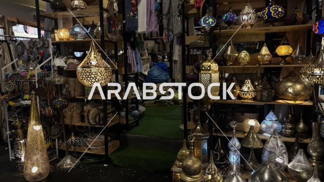 Traditional Oriental Lamps at Winter Wonderland Jeddah