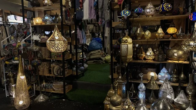 Traditional Oriental Lamps at Winter Wonderland Jeddah