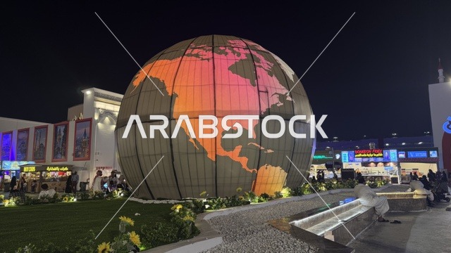 مجسم الكرة الأرضية المضيء في وينتر ويندرلاند جدة