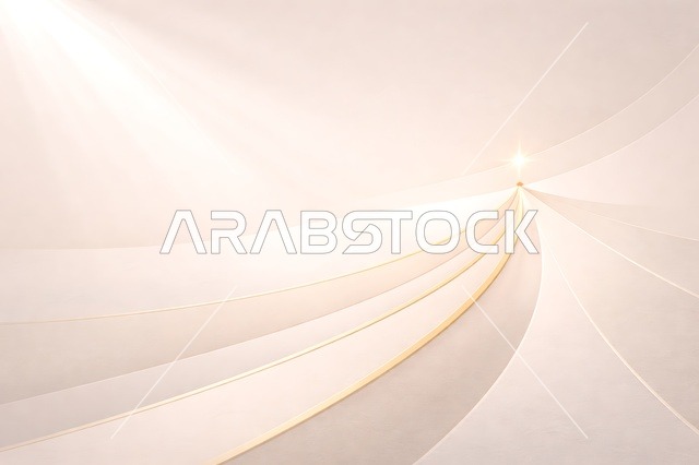 خلفية إسلامية تجريدية باللون الأبيض والذهبي