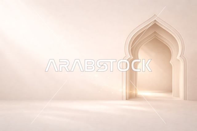 خلفية قوس إسلامي بسيطة للتصميم