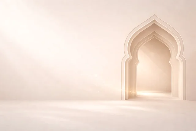 خلفية قوس إسلامي بسيطة للتصميم