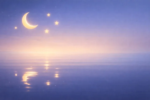 خلفية إسلامية للهلال والنجوم لرمضان والعيد