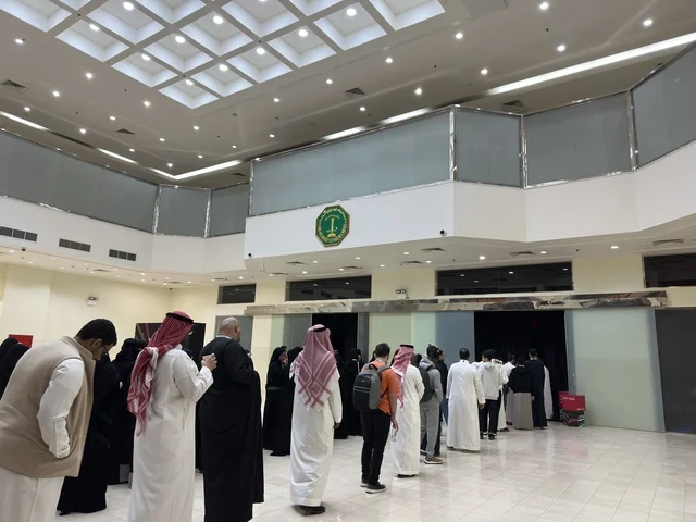 People Queue at King Fahd University TEDx Exhibition