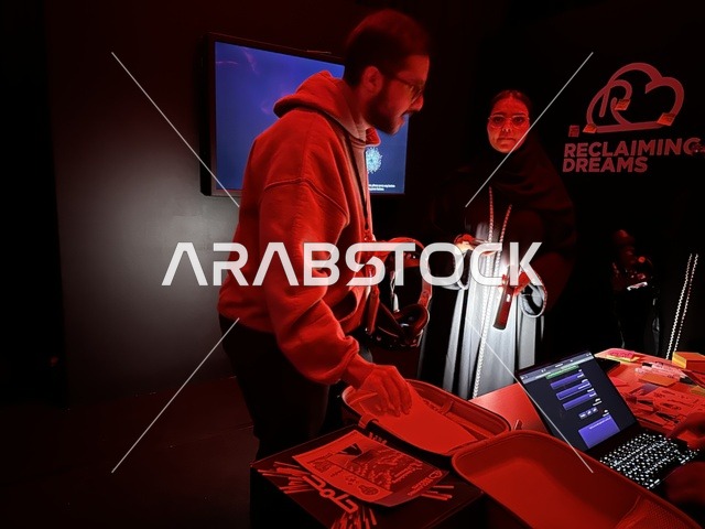 TEDx Exhibition King Fahd University Red Lighting