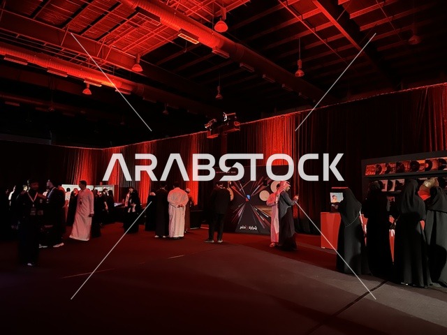 TEDx KFUPM Exhibition Dhahran Saudi Arabia Red Lighting