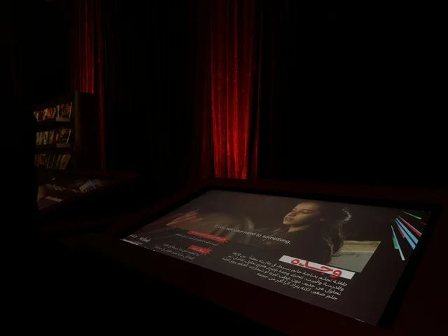 شاشة عرض رقمية في معرض تيدكس جامعة الملك فهد