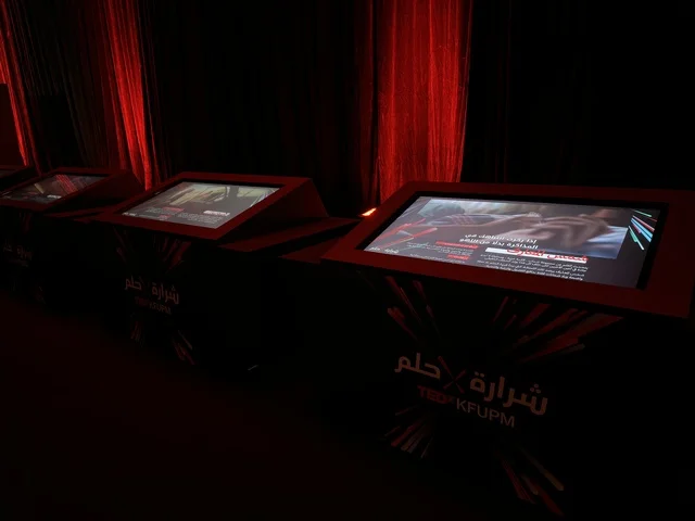 TEDx King Fahd University Exhibition Digital Kiosks