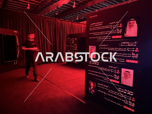 TEDx KFUPM Exhibition at King Fahd University Red Lighting