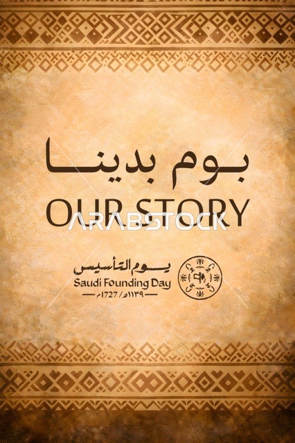 Saudi Founding Day Our Story Traditional Poster