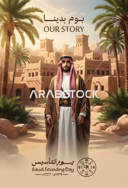 Saudi Founding Day Man in Traditional Attire