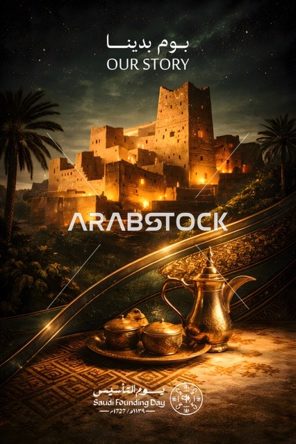Saudi Founding Day Dallah and Historical Fortress