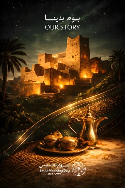 Saudi Founding Day Dallah and Historical Fortress