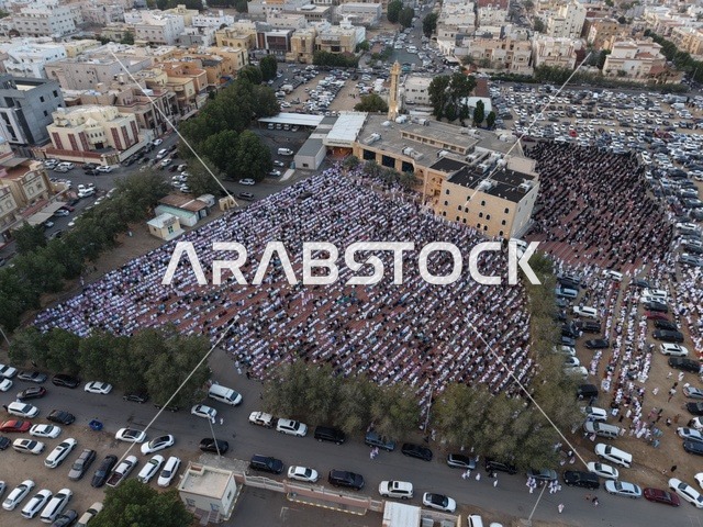 صلاة عيد الفطر مسجد الثنيان جدة مشهد جوي