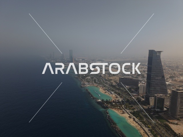 برج صافولا وكورنيش جدة من الجو