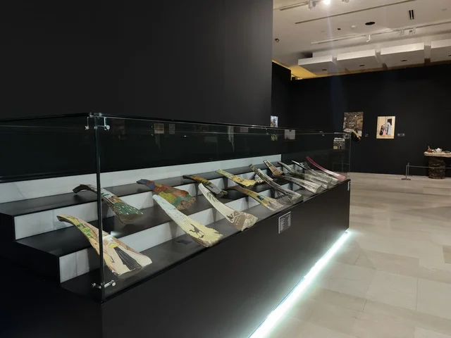 Ithra Exhibition Traditional Palm Fronds Art Display