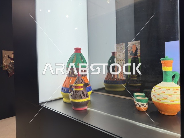 Traditional Saudi Painted Pottery at Ithra Exhibition