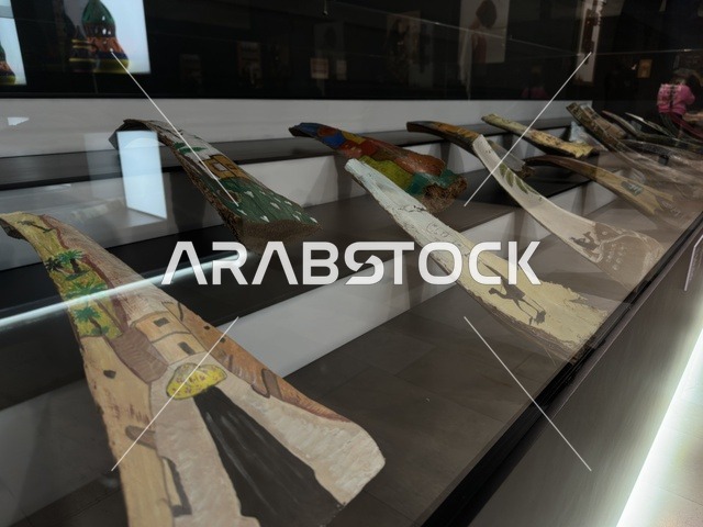 Painted Traditional Crafts at Ithra Exhibition Saudi Arabia