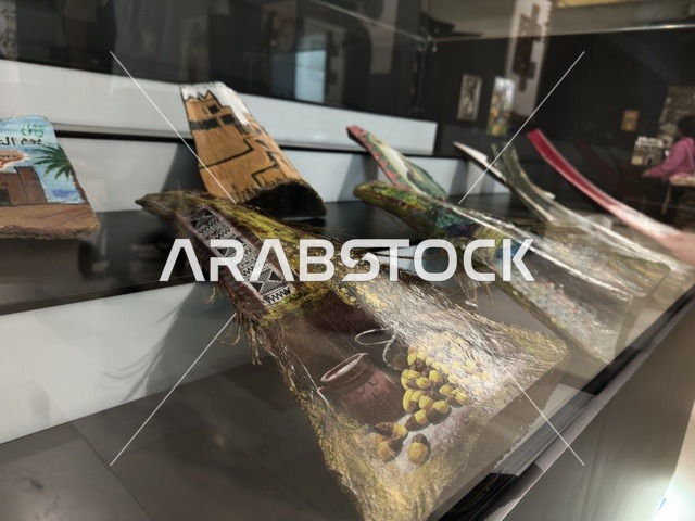 Painted Palm Frond Art at Ithra Saudi Arabia