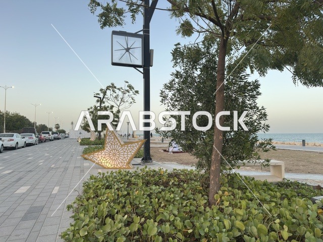 Ramadan Star Decoration at Dammam Corniche Walkway