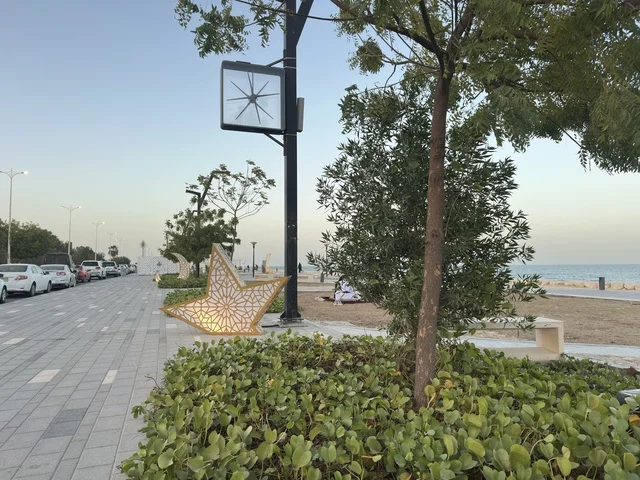 Ramadan Star Decoration at Dammam Corniche Walkway Ramadan Star Decoration at Dammam Corniche Walkway